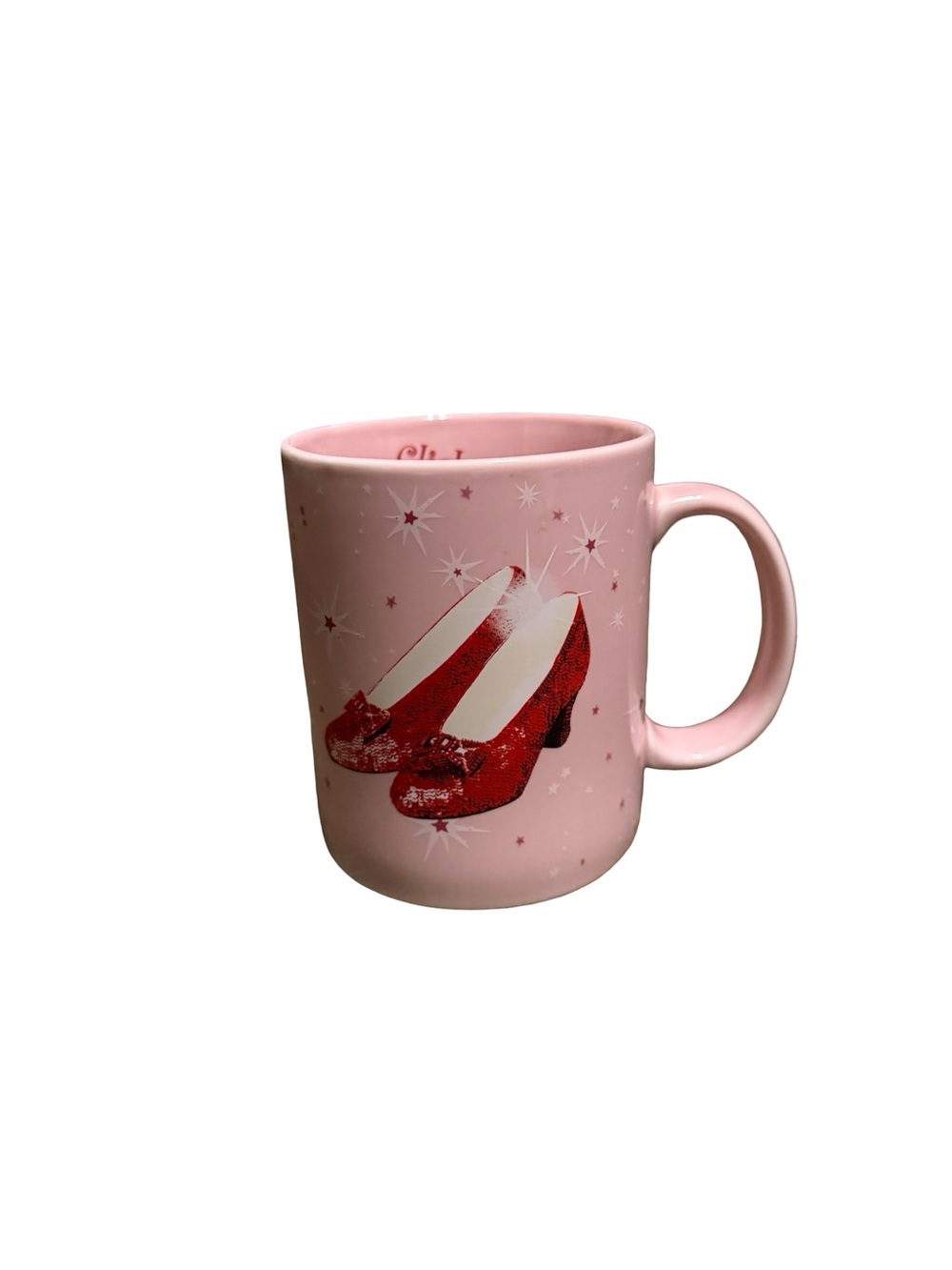 The Wizard of Oz Pink Mug with Red Ruby Slippers NIB - Collectors item